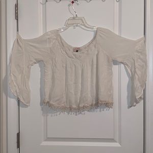 Spring fringed crop top